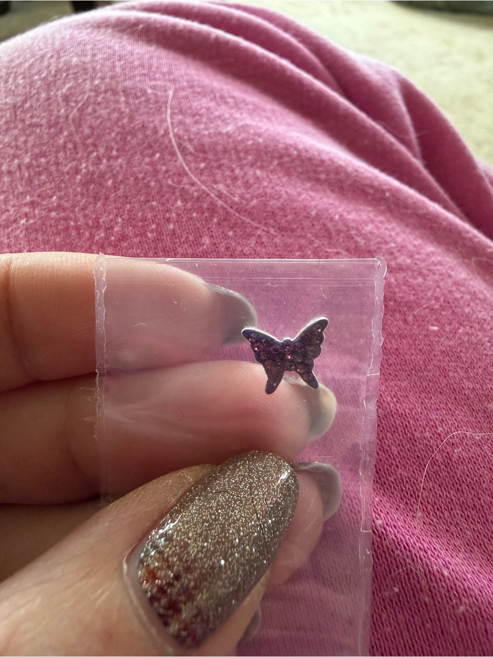 Crystal Butterfly Charm